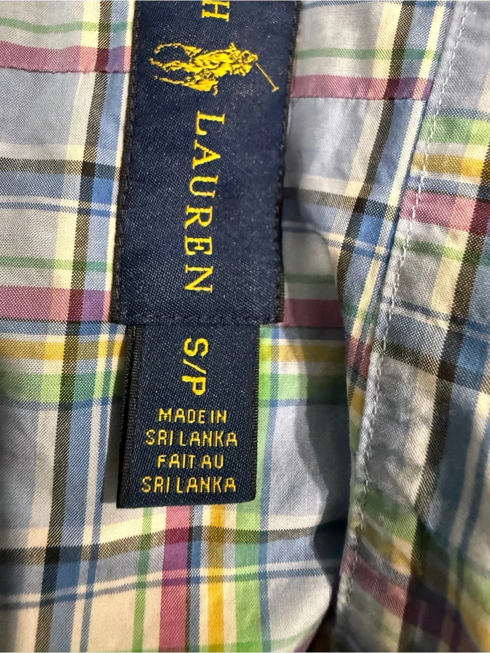 Polo by Ralph Lauren Light Blue Plaid Short Sleeve Button-Down Shirt